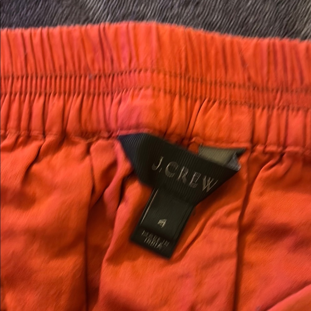 J.Crew Vibrant Red Elastic Waist Trousers